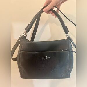 Kate Spade New York Black Pebbled Leather Shoulder Bag